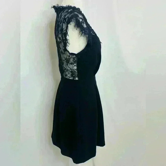 BCBGeneration Black Lace Insert Skater Dress size 6 - Picture 7 of 11